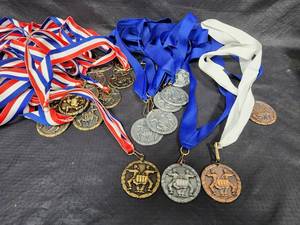 lot 140 image: Vintage Martial Arts Competition Medals Set