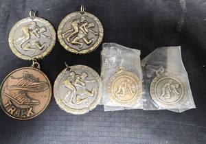lot 144 image: Vintage Wrestling and Track Medal Collection
