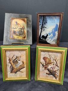 lot 204 image: Vintage Mixed Art Print Collection - Set of 4 Framed Pieces