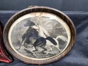 lot 205 image: Vintage Horse Art Framed Prints - Coming Storm Collection