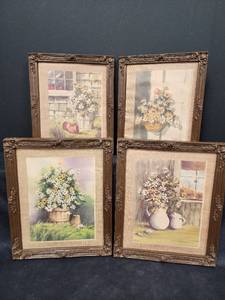 lot 206 image: 4 Vintage Framed Pictures
