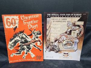 lot 208 image: Vintage Kansas Fair Programs - Cheyenne Frontier Days & State Fair