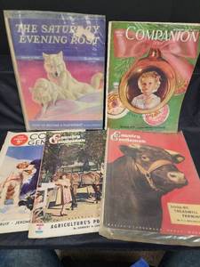 lot 209 image: Vintage Magazine Lot - Country Gentleman, The Saturday Evening Post and Companion