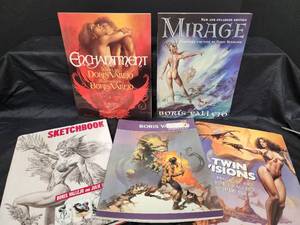 lot 527 image: Vintage Fantasy Art and Story Books Illustrated by Boris Vallejo