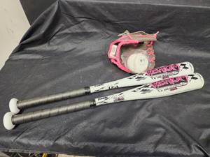lot 549 image: New Glove, 2 Bats and New Baseball