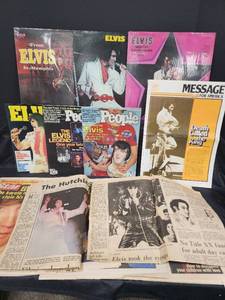 lot 617 image: ELVIS MEMORABILIA- 3 Albums, Magazines, Newspapers