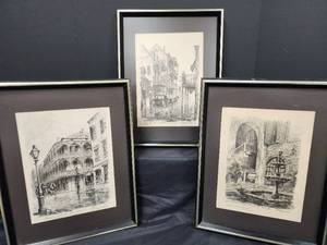 lot 657 image: Hand Drawn Lead Art of New Orleans by Street Artist