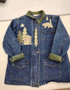 lot 674 image: Christopher & Banks Winter Scene Denim Jacket XL