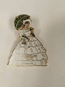 lot 74 image: Mississippi Chapter 36 Commemorative Lapel Pin - Southern Belle Design