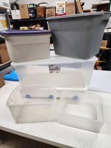 lot 93 image: Sterilite Plastic Storage Container Set - Multiple Sizes