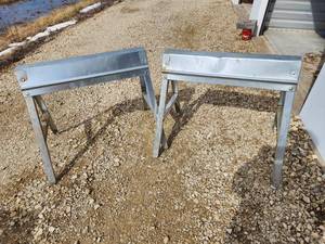 lot 688 image: Metal Folding Sawhorses - Set of 2