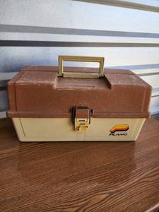 lot 699 image: Vintage Plano Tackle Box with Fishing Gear and Lures