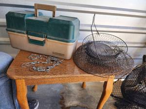 lot 700 image: Woodstream Fishing Tackle Box with Collapsible Fish Basket