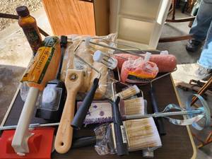 lot 708 image: Paint Supply Kit with Rollers and Accessories