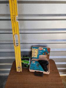 lot 710 image: Wen 3-in-1 Soldering Gun Kit 25-450W with Stabila Level and Slime Bike Tubes