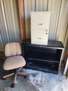 lot 800 image: 2-Drawer File Cabinet, Cole Bookshelf, Task Chair