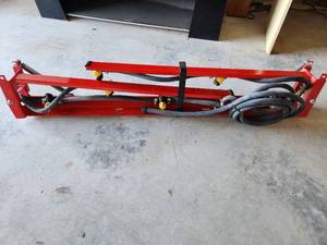 lot 2 image: 123in. Length New Agricultural Spray Boom Assembly with Hydraulic Lines bought for use with ATV