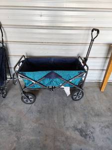 lot 833 image: Collapsible Utility Wagon with All-Terrain Wheels - TealNavy