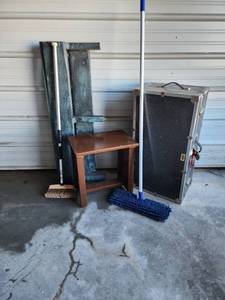 lot 835 image: Vintage Road Case, Shelf, Utility Table and more