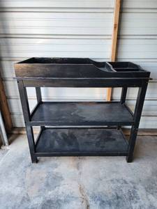 lot 838 image: Infant Changing Table with 2 Storage Shelves 42x19x36