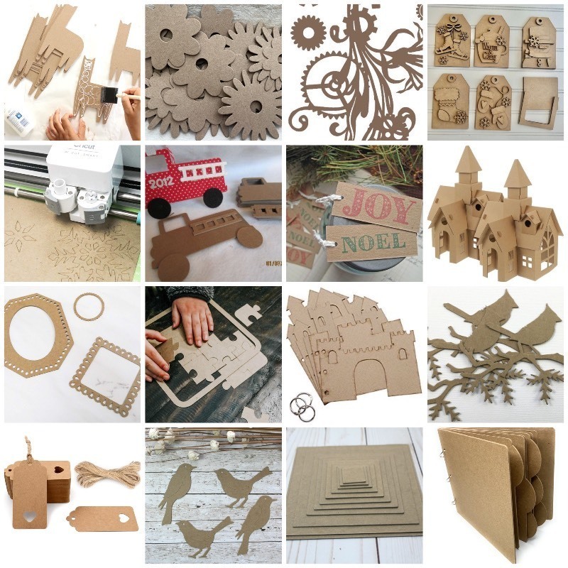 lot 10 image: Kraft Chipboard Sheets for DIYArts and Crafts  6in x 17in  150 Sheets