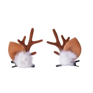 lot 7627004 image: Small Christmas Reindeer Antlers Headband Hairpins Hairbands Girls Beauty Headdresses Pine Cone Hair Accessories Cute Reindeer Christmas Hair Clips ONLY 1