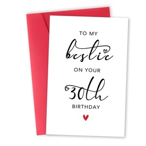 lot 7627018 image: Zyulin Bestie 30th Birthday Card, 30th Birthday Card for Her Women Best Friend, 30th Birthday Gifts for Sister Female Friend, To My Bestie On Your 30th Birthday