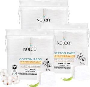 lot 7627047 image: Organic Cotton Pads (450 Count (Pack of 3), Large & Pressed) - Lint Free, Soft, No Hard Edges, 3 54x3 54