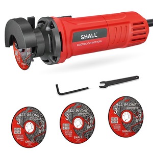 lot 7627052 image: SHALL 3 Inch High-Speed Cut Off Tool, 3.5 Amp Metal Cutter Tool with 3Pcs Multifunctional Cutoff Wheels, 24000RPM Electricl Metal Cutting Tools for Steel, Inox, PVC, Aluminum