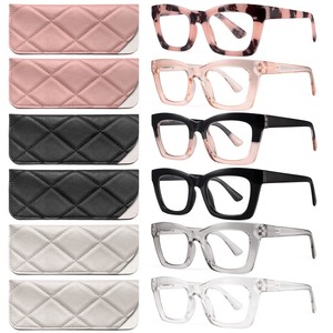 lot 7627053 image: CCVOO 6 Pack Oprah Reading Glasses for Women, Eyeglasses, Blue Light Readers for Women, Computer Eye Glasses, Cheaters