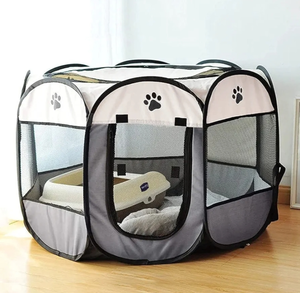 lot 7627069 image: Portable Pet Playpen, Dog Playpen Foldable Pet Exercise Pen Tents Dog House Playground for Puppy DogCat Indoor Outdoor Travel Camping Use