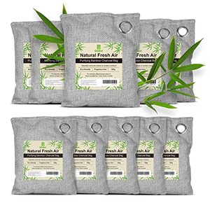 lot 7627072 image: 10 Pack Bamboo Charcoal Nature Fresh Air Purifying Bags Activated Charcoal Bags Odor Absorber, Moisture Eliminator,Deodorizer,Air Fresheners For Car Smell,Closet,Shoe,large Room,Pet Room(10x100g))