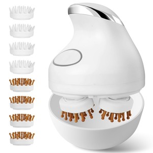 lot 7627073 image: Electric Head Massager Scalp Stress Relax,Hair Scalp Massager for Hair Growth,Cordless Portable Manual Scalp Massagers for Deep Clean Waterproof Scalp Massage,Gift for Husband Wife,Cat Massager(White)