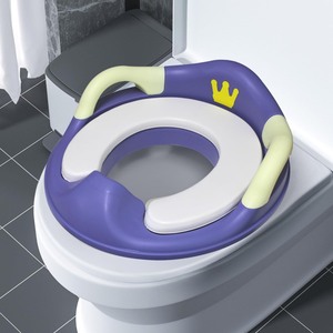 lot 7627142 image: Toddlers Toilet Seat,Potty Training Toilet Seat for Boys and Girls Kids Toddler Potty Seat for Toilet, Potty Seat Cover for Baby with Detachable Soft Cushion, Non-Slip Sturdy Handle (Blue)