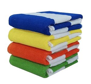 lot 7627143 image: BolBomS 100% Cotton Luxury Bath Towel Set - Soft & Absorbent Quick-Dry Towels for Bathroom, Spa, Beach or Gym - 30x60 Large Size - Pack of 4 - Plush & Durable Towels - Machine Washable