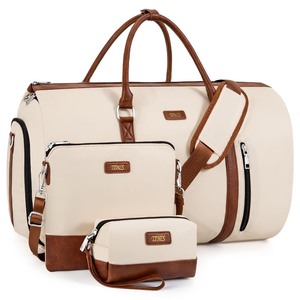 lot 7627153 image: Convertible Garment Duffel Bag for Travel - Carry On Garment Bags With Toiletry Bag Large Weekender Bag for Men Women 2 in 1 Hanging Suitcase Suit Travel Duffel Overnight Bags 4pcs Set