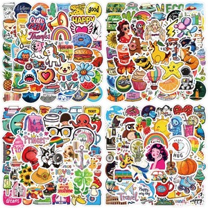 lot 7627155 image: Stickers 200 Pcs Cute Stickers for Adult Teens Kids, Waterproof Vinyl Stickers, Stickers for Water Bottle Scrapbook Laptop Kindle Planner Journal Phone MacBook Skateboard Computer Suitcase Guitar etc