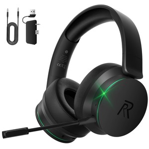 lot 7627191 image: RYR Wireless Gaming Headset for Xbox Series XS, Xbox One, PS5, PS4, Mac, Bluetooth 5.3, 3D Surround Sound, Rotatable Earmuffs, Gaming Headphones with Noise Canceling Microphones-Black