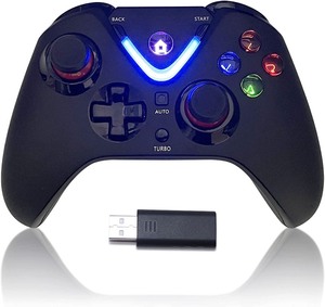 lot 7627194 image: ROTOMOON Wireless Game Controller with ALPS Joysticks Hall Triggers Compatible with Xbox One SX, Xbox Series SX Gaming Gamepad, Remote Joypad with 2.4G Wireless Adapter, Rechargeable Battery (Black)