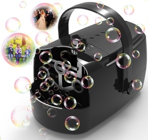 lot 7627196 image: Bubble Machine Durable Automatic Bubble Blower, 18000 Big Bubbles Per Minute Bubbles for Kids Toddlers Bubble Maker Operated by Plugin or Batteries Bubble Toys for Indoor Outdoor Birthday Party