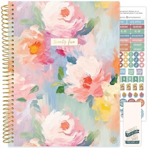 lot 7627206 image: bloom daily planners 2025 (8.5 x 11) Calendar Year Day Planner (January 2025 - December 2025) - WeeklyMonthly Dated Agenda Organizer with Stickers & Tabs - Painted Peonies