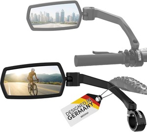 lot 7627210 image: WITTKOP Bike mirror  Large HD field of vision  360° rotatable & foldable  Mounting above & below  Break-proof & durable  ebike accessories, bike mirror handlebar mount, bicycle mirrors