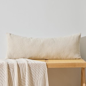 lot 7627230 image: ORTIGIA Boucle Decorative Lumbar Pillow Covers 14x36 Beige Textured Body Pillowcase Neutral Pillowcases for Indoor Couch Sofa Bed Cushion Living Room Modern Cushion Cases (Cover Only)
