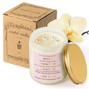 lot 7627249 image: WATINC Jar Candle Gifts for Boss Lady, Vanilla Scented Candle for New Job Female Boss, 50H Burning 8oz Natural Soy Wax Stress Relief Christmas Boss Day Promotion Appreciation Gift for Women Leader