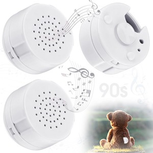lot 7627281 image: Konohan 3 Pcs Voice Recorder for Stuffed Animal, Voice Recorder Box Stuffed Bear Mini Voice Recorder Device, DIY Custom Voice Message Toy Voice Recorder for Dolls, Plush Toys and Pillows (90s Edition)