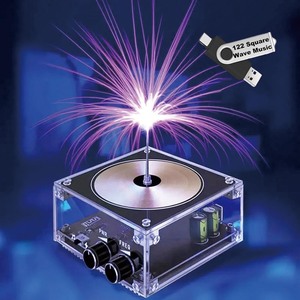 lot 7627311 image: Musical Tesla Coil Speaker Bluetooth Music Tesla Coil Cool Gadgets Arc Plasma Loudspeaker Wireless Transmission Experiment Desktop Toy Model Science Education Tesla Toy