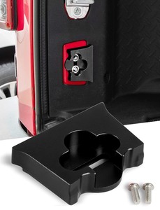 lot 7627354 image: Savadicar TL01 Tailgate Limiter, Aluminum Alloy Rear Trunk Door Latch, Tail Gate Stopper for 2007-2018 Jeep Wrangler JK JKU 2-Door & 4 Door, Tailgate Replacement Accessories, Black, 1 PCs
