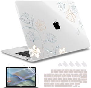 lot 7627367 image: May Chen Compatible with MacBook Air 13 inch Case 2021, 2020 2019 2018 Release Model M1 A2337 A2179 A1932, Plastic Hard Shell Case Cover for MacBook Air 13 inch with Retina Dispaly, Floral S992