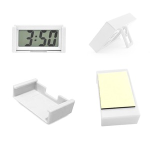 lot 7627369 image: Shudyear Small Digital Clock�� with Jumbo LCD Time & Day Display��Mini Automotive Small Digital Clock Battery Operated for Desktop Nightstand Pocket Car Truck Dashboard & Air Vent (1, White)