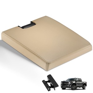 lot 7627386 image: BDFHYK Center Console Lid Replacement Kit Compatible with Chevy Avalanche Silverado Suburban, Tahoe GMC Sierra Yukon for 924835, 20864151, 20864153, 20864154, 924-835(Rice White)